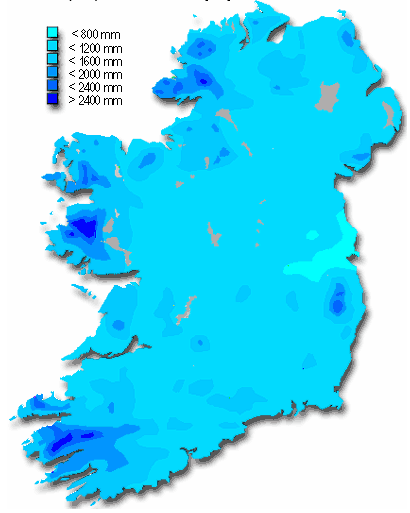 Europe Average Annual Precipitation