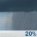 Thursday: Isolated showers.  Partly sunny, with a high near 66. Northeast wind 7 to 9 mph.  Chance of precipitation is 20%.