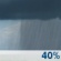 Saturday: Isolated showers, then scattered showers and thunderstorms after noon.  Partly sunny, with a high near 85. East southeast wind 8 to 10 mph.  Chance of precipitation is 40%.