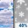 Tuesday: A chance of snow after 1pm.  Mostly cloudy, with a high near 38. Chance of precipitation is 40%.