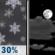 Tonight: A 30 percent chance of snow, mainly before 9pm.  Partly cloudy, with a low around 15. South wind 15 to 20 mph. 