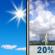 Thursday: A 20 percent chance of showers and thunderstorms after 2pm.  Mostly sunny, with a high near 94. Calm wind becoming southwest 5 to 9 mph in the afternoon. 