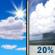 Juneteenth: Isolated showers after noon.  Mostly sunny, with a high near 68. East northeast wind 10 to 14 mph, with gusts as high as 18 mph.  Chance of precipitation is 20%.