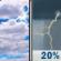 Sunday: A slight chance of showers and thunderstorms between 1pm and 4pm, then a slight chance of showers after 4pm.  Mostly cloudy, with a high near 73. Northeast wind 5 to 10 mph, with gusts as high as 20 mph.  Chance of precipitation is 20%.