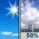 Monday: A 50 percent chance of showers and thunderstorms after 1pm.  Sunny, with a high near 92. Heat index values as high as 101. West southwest wind around 5 mph.  New rainfall amounts of less than a tenth of an inch, except higher amounts possible in thunderstorms. 