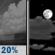 Tuesday Night: A 20 percent chance of showers before 11pm.  Partly cloudy, with a low around 43.