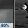 Tuesday Night: A 40 percent chance of showers and thunderstorms before midnight.  Mostly cloudy, with a low around 64. Northeast wind 6 to 9 mph becoming southeast after midnight. 