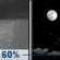 Thursday Night: Showers likely and possibly a thunderstorm before 11pm.  Partly cloudy, with a low around 78. Chance of precipitation is 60%.