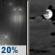 Tonight: A 20 percent chance of rain before 10pm.  Mostly cloudy, with a low around 55. West southwest wind 5 to 7 mph becoming calm  in the evening. 