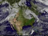 North America Color Infrared Animated Satellite Loop